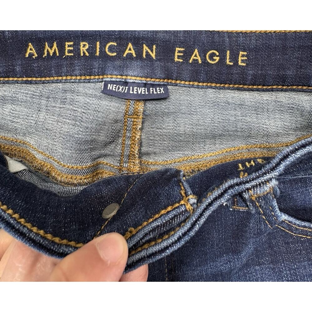 AMERICAN EAGLE Men’s Slim Straight Jeans Size 30x34 DARK WASH - Picture 6 of 9